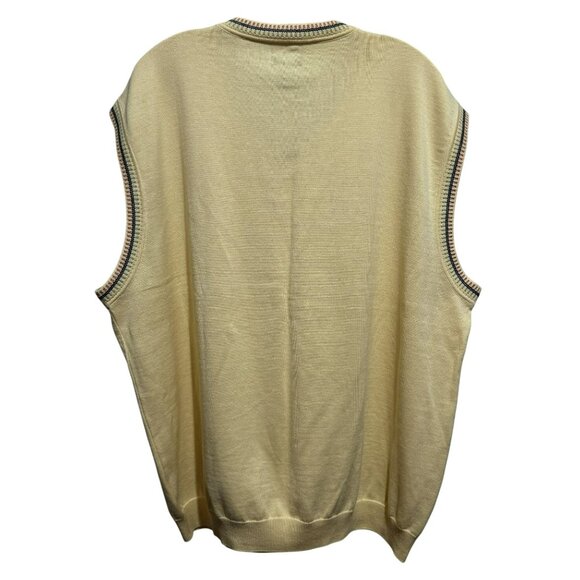 PING Collection Mens Yellow Pima Cotton V-Neck Golf Vest Sz XXL Classic & Preppy - Picture 4 of 5